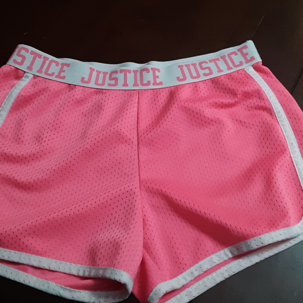 Justice pink shorts